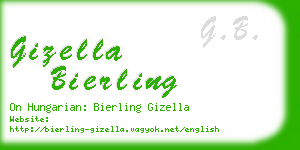 gizella bierling business card